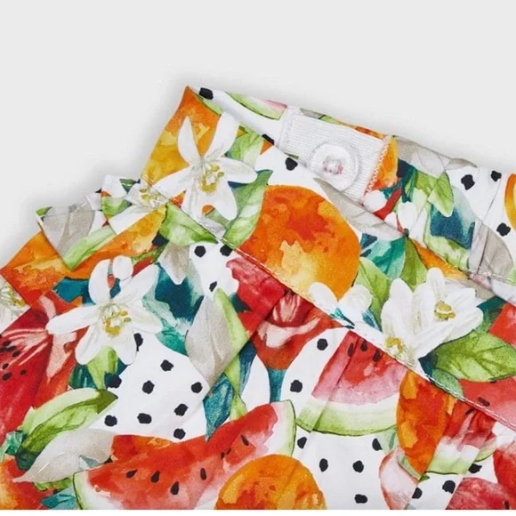 - Floral cotton shorts ruffle detail - Picture 3 of 10